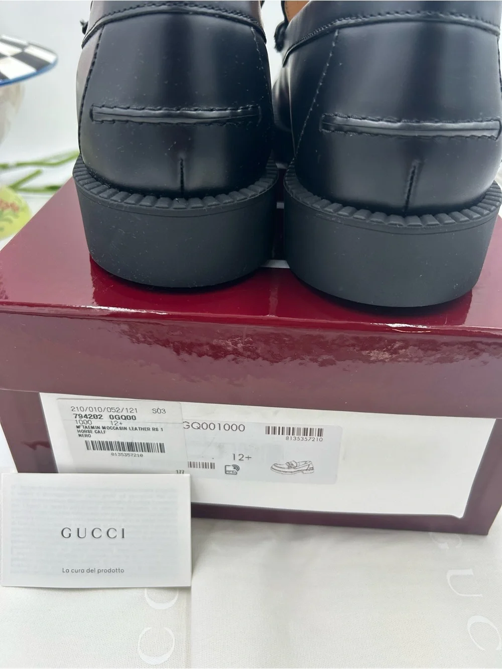 Men's Gucci Leather horse bit loafers size 12.5 fits 13 US made in Italy
